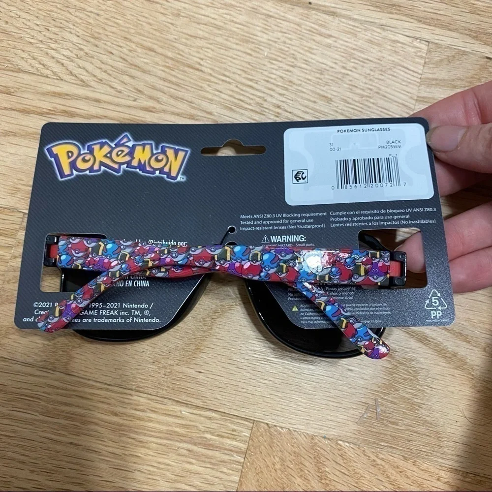Pokémon Sunglasses NWT Kids 100% UV Protection Black Red